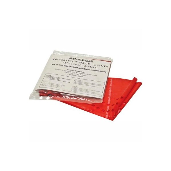 Fabrication Enterprises Thera-Band Progressive Hand Trainer, 6 Sheet Refills, Red, Light - 10-1272