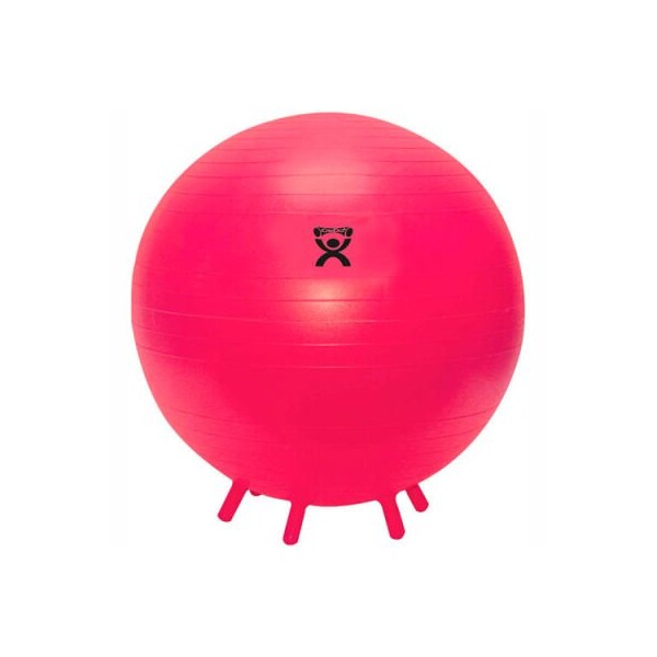 Fabrication Enterprises CanDo Inflatable Exercise Ball with Feet, Red, 30" (75 cm) - 30-1894