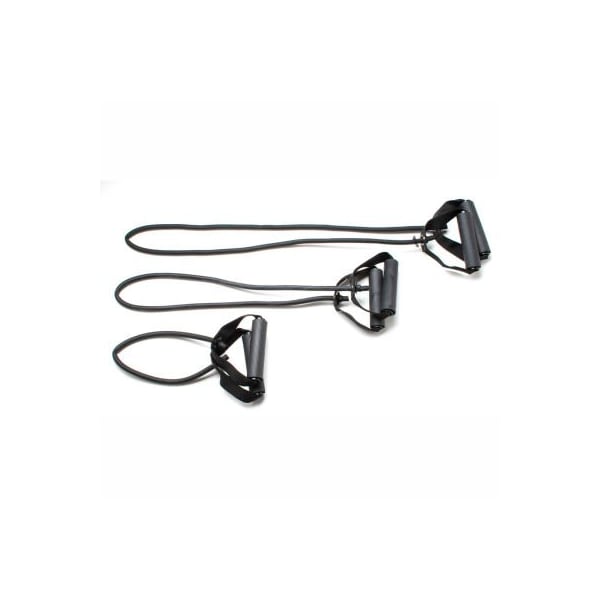 Fabrication Enterprises CanDo Exercise Tubing with Handles, Full Body Set -18", 36", 48"), Black, 3/Set - 1433852
