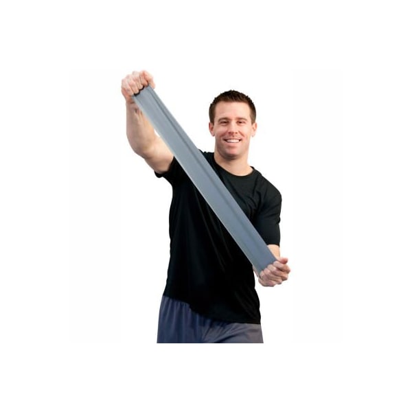 Fabrication Enterprises Sup-R Band Latex Free Exercise Band, Silver, 6 Yard Roll/Box - 1613186