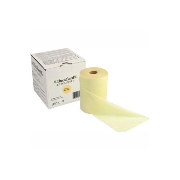 Fabrication Enterprises Thera-Band Latex Exercise Band, Tan, 50 Yard Roll/Box - 10-1019
