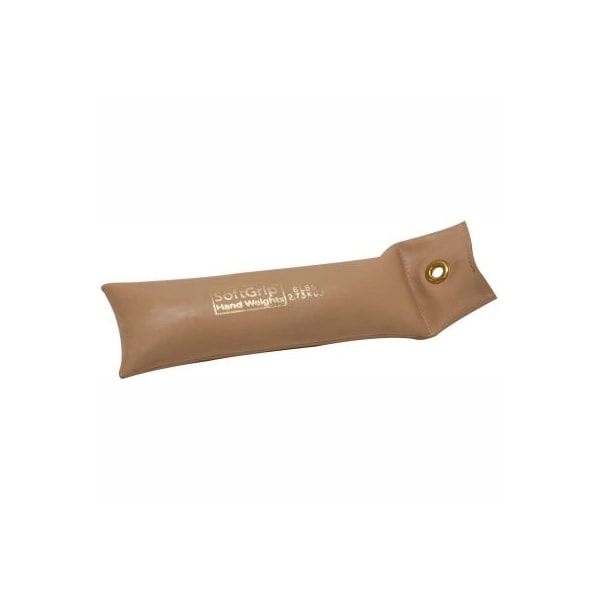 Fabrication Enterprises CanDo SoftGrip Hand Weight, 6 lb., Tan - 10-0358-1