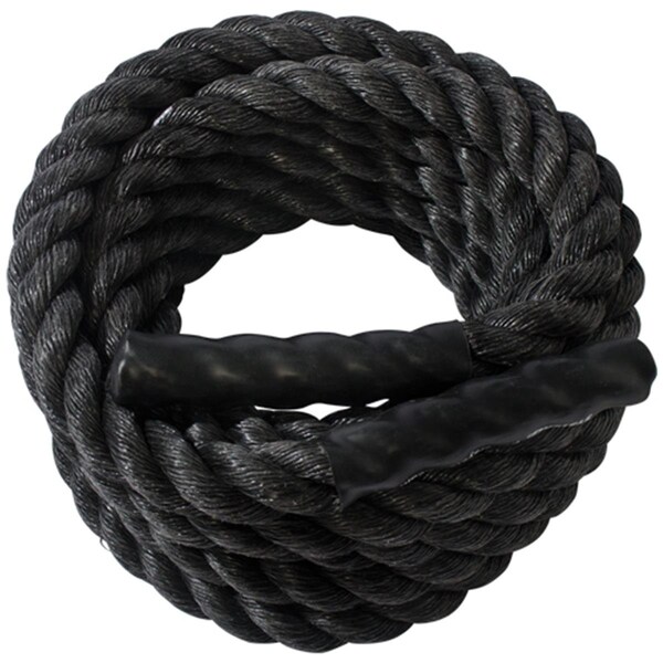 Ssn 1.5 in. 30 ft. Fitness Ropes, Black - 1369620