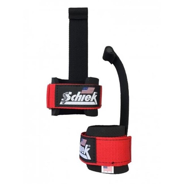 Schiek Sports Schiek S-1000DLS-RD Dowel Lifting Straps; Red - S-1000DLS-RD