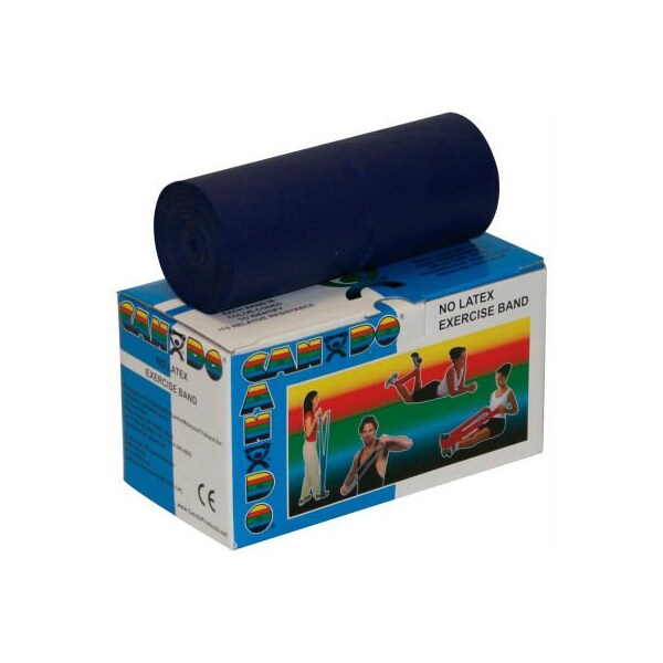 Fabrication Enterprises CanDo Latex-Free Exercise Band, Blue, 6 Yard Roll, 1 Roll/Box - 1356786