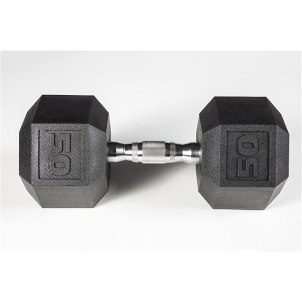 York Barbell York Premium Pvc Hex Dumbbell with Chrome Ergo Handle - 50 lbs - 37015