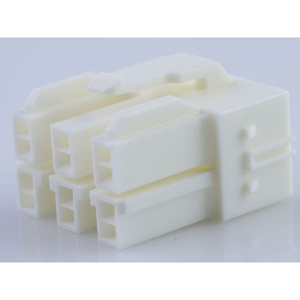 Molex Board Connector, 6 Contact(S), Female, Straight, Crimp Terminal, Locking, White Insulator,  - 1510492611
