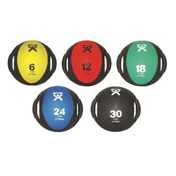 Cando International Cando 10-3185 9 in. Dual Handle Medicine Ball - 5 Piece - 469612