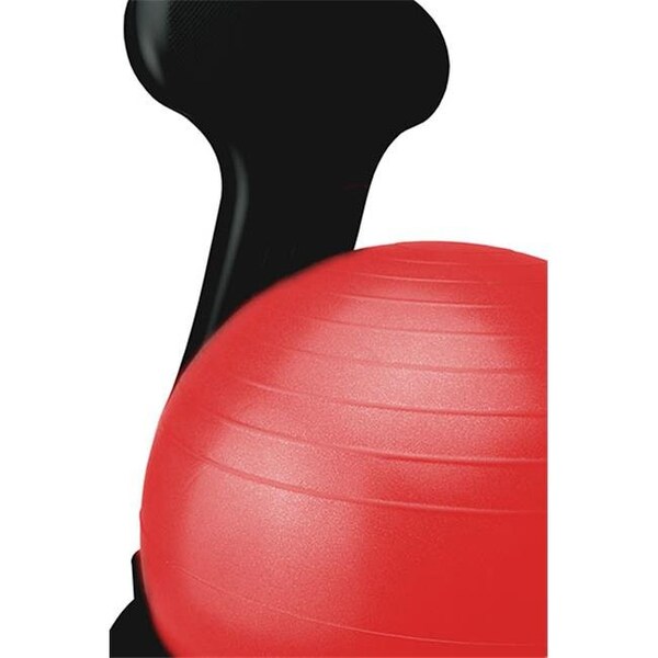 Fabrication Enterprises Fabrication Enterprises 30-1792R Cando Plastic Mobile Ball Chair With Back With O Arms Ball; Red - Adult - 30-1792R