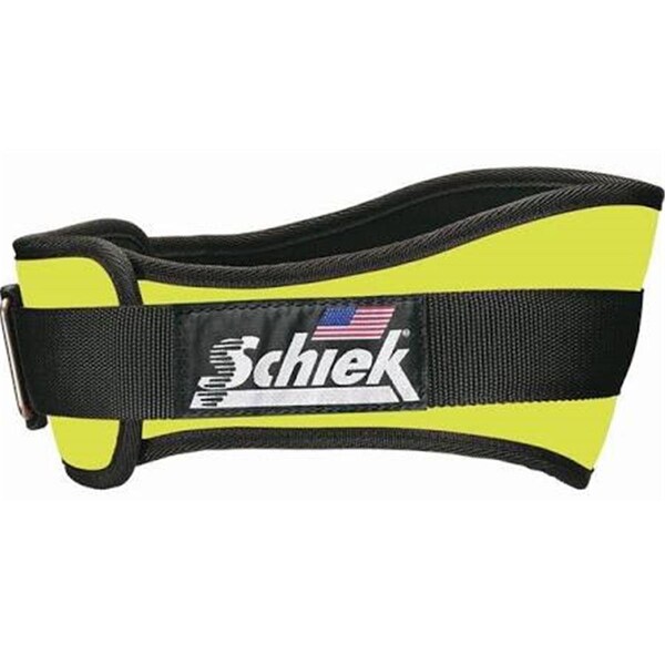 Schiek Sports 6 in. Original Nylon Belt, Neon Yellow - Small - S-2006YES