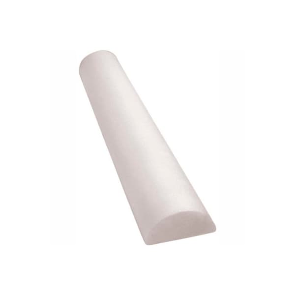 Fabrication Enterprises CanDo Full-Skin White PE Foam Roller, Half-Round, 6" Dia. x 12"L - 30-2341