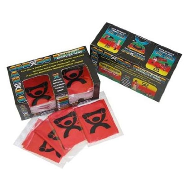 Cando International Cando 10-5246 - Low Powder Exercise Band - Dispenser Box Of 40 - 4ft Ready To Use - Silver - XX-Heavy - 1222377