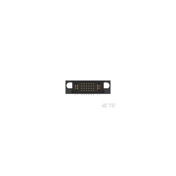 Te Connectivity Board Connector, 26 Contact(S), 4 Row(S), Male, Right Angle, Solder Terminal, Black Insulator, Plug - 6450330-1