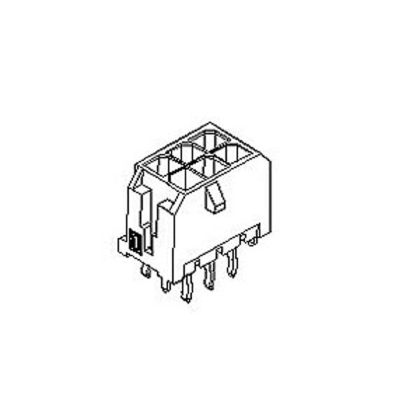 Molex Board Connector, 18 Contact(S), 2 Row(S), Male, Straight, Solder Terminal, Locking, Black - 440671801
