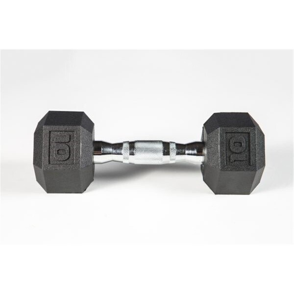 York Barbell York Premium Pvc Hex Dumbbell with Chrome Ergo Handle - 10 lbs - 37003