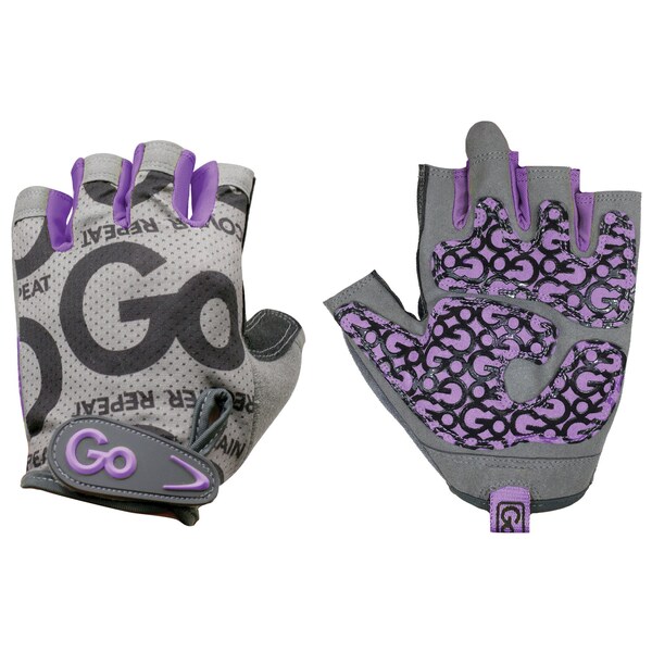 Gofit Women's Pro Trainer Gloves with Padded Go-Tac Palm (Purple/Large) - GF-WGTC-L/PPL