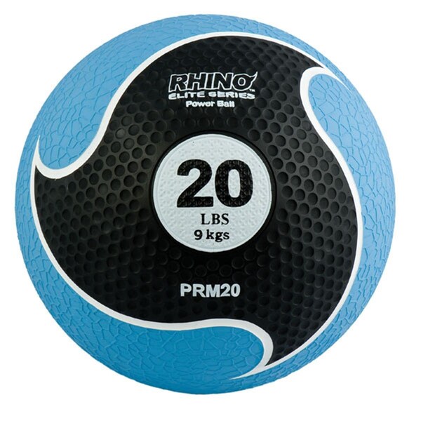 Champion Sports 20 lbs Rhino Elite Medicine Ball, Blue - CH56062
