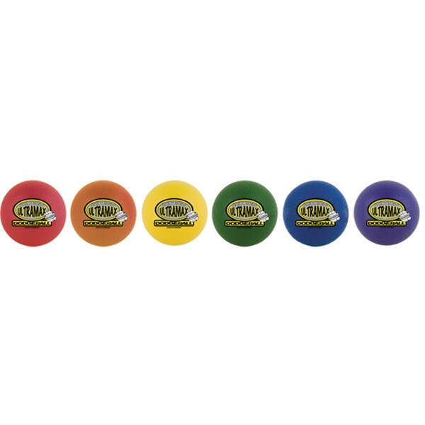 Champion Sports 6 in. Rhino Skin Ultramax Ball Set, Rainbow Color - Set of 6 - CH55962