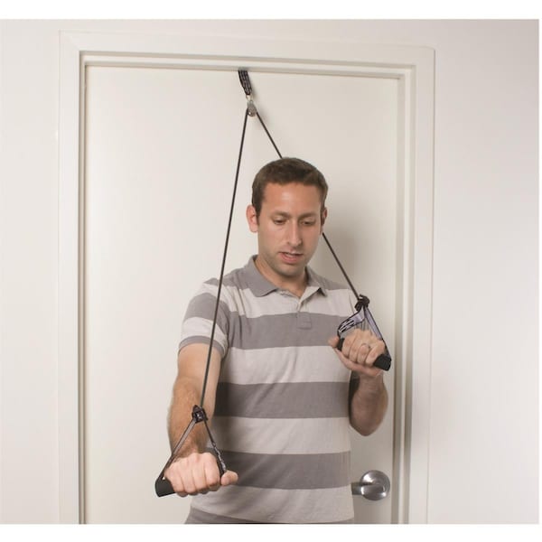 Step-Up Relief Shoulder Pulley with Exercise Tubing & Handles; Black - Extra Heavy - ST2580138
