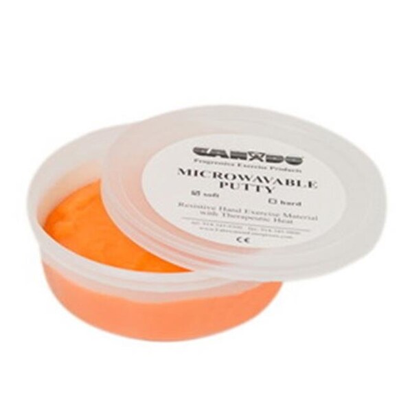 Fabrication Enterprises Fabrication Enterprises 10-2713 Microwaveable Exercise Putty; Soft Orange - 6 oz - 297217