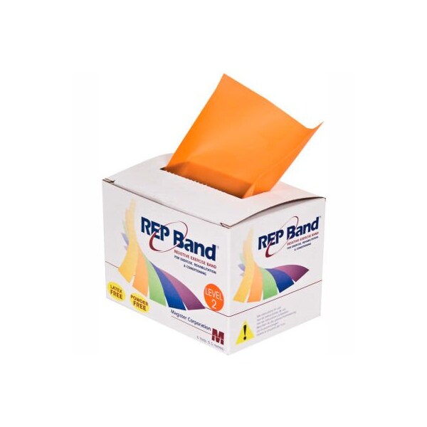 Fabrication Enterprises REP Band Latex Free Exercise Band, Orange, 6 Yard Roll/Box - 10-1075
