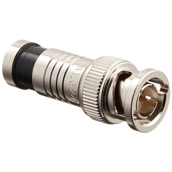 Platinum Tools Platinum Tools PT18038 BNC RG6 Compression Connector; Nickel Plated - Pack of 25 - PT18038