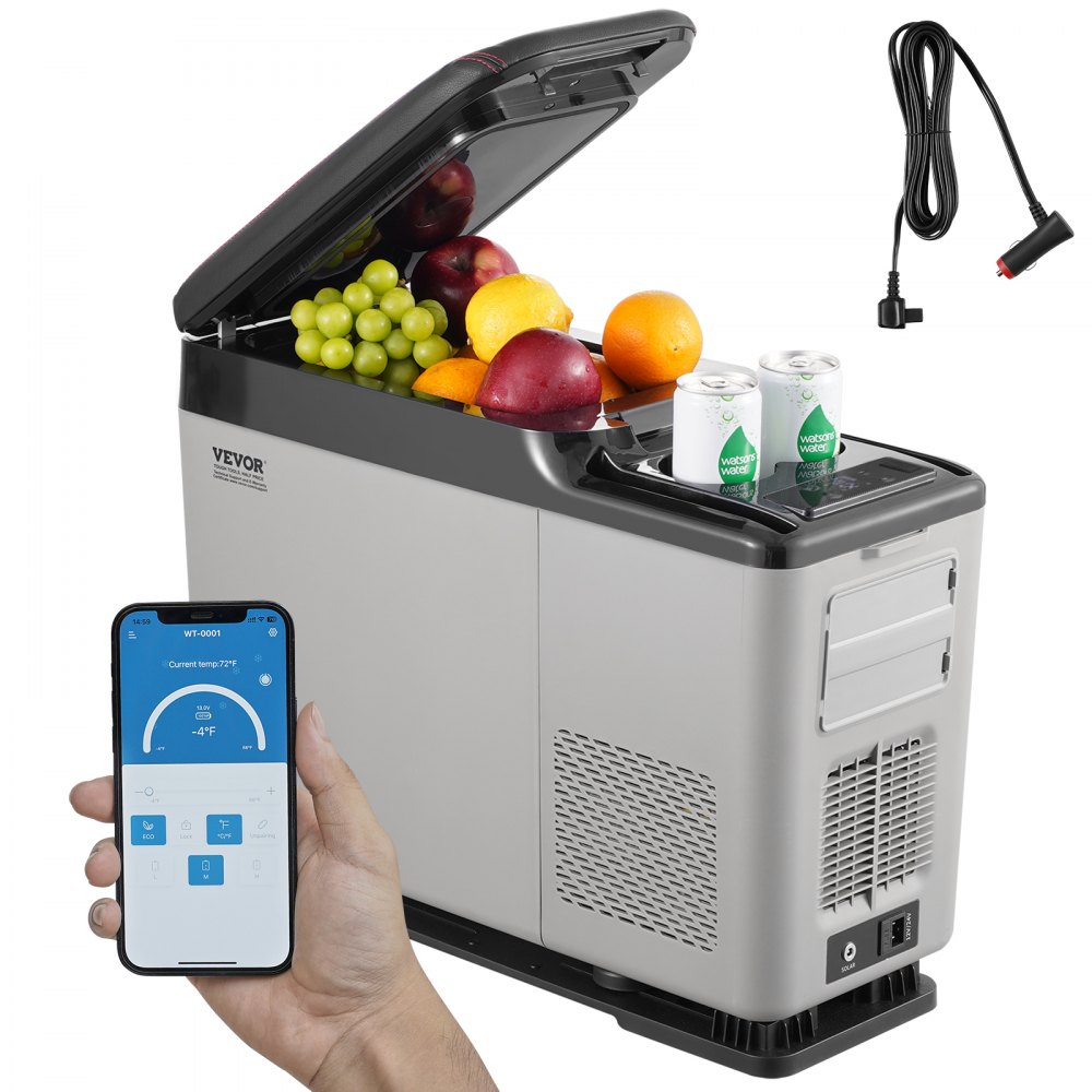 VEVOR Portable Car Refrigerator Freezer Compressor 15 L Single Zone for Car Home - WLCZBXX15LDMC4JR7V9