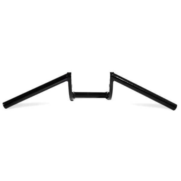 Kapscomoto 1 in. Steel Z-Bar Style Bobber Cruiser Cafe Racer Bike - Black - JBM-006-B