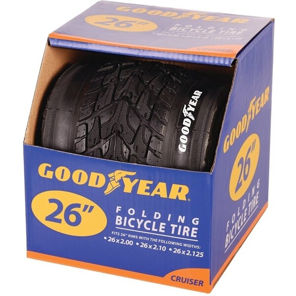 Kent 91060 Cruiser Tire, Folding, Black, For: 24 x 2 to 2.10 to 2-1/8 in Rim - 91122