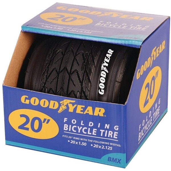 Kent 91055 BMX Tire, Folding, Black, For 20 x 112 to 218 in Rim - 91112