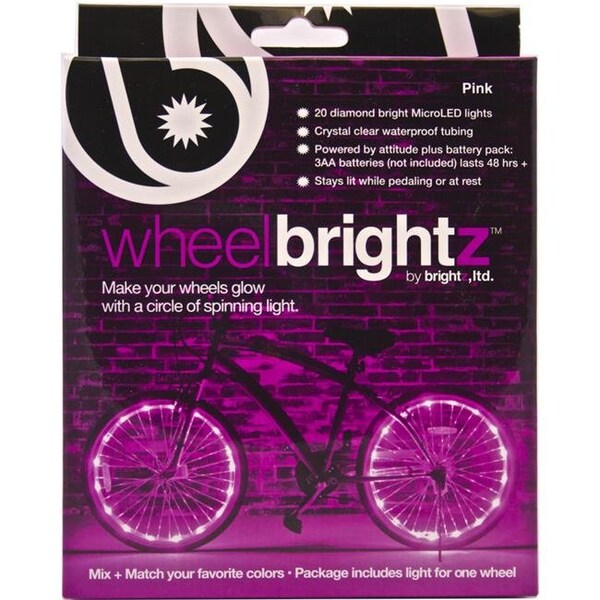 Brightz Brightz 9700360 Wheelbrightz Bicycle LED Light Kit  Pink - 9700360