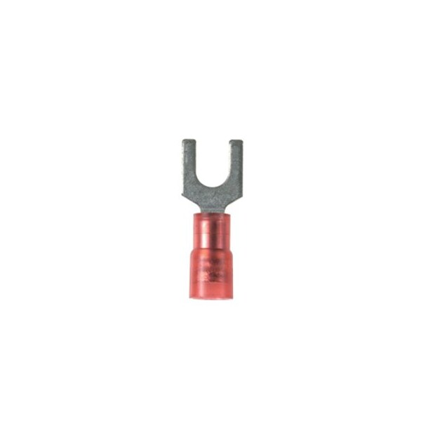Panduit 22-18 AWG Nylon Fork Terminal #10 Stud PK100, Max. Voltage: 600V - PNF18-10F-C