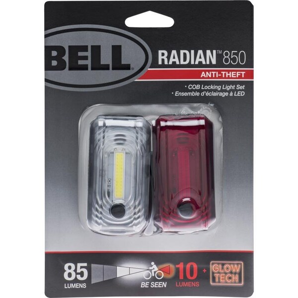 Bell Sports Bell Sports Radian Aluminum/Reinforced Plastic Bicycle Light Set Red/White - 7142208