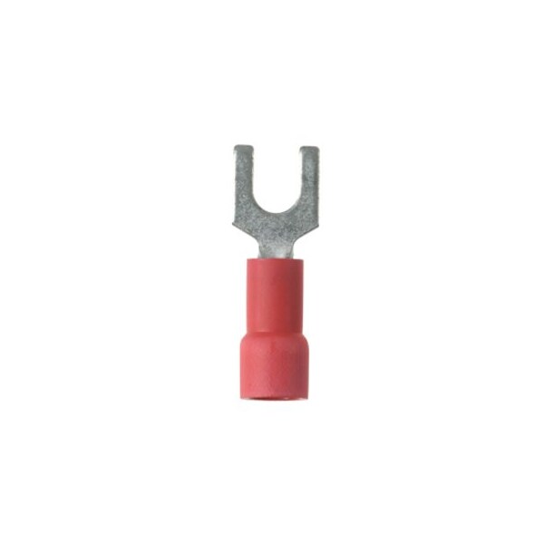 Panduit 22-18 AWG Vinyl Fork Terminal #6 Stud PK1000, Max. Voltage: 600V - PV18-6FX-MY