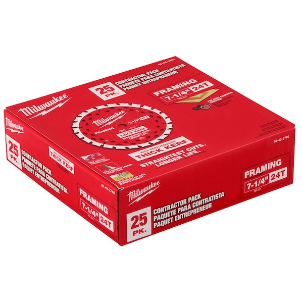 Milwaukee Tool Thick Kerf Circ Bld 25PK 7-1/4 In. - 48-40-2740