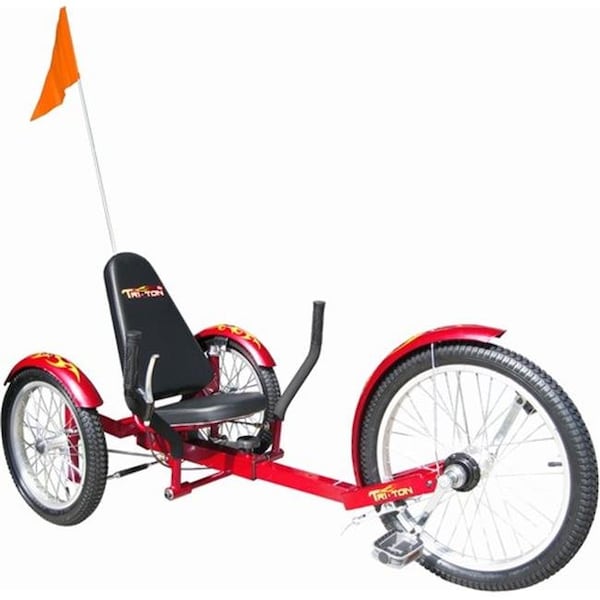 Triton Mobo Triton Pro Tri-501R Ultimate Three-Wheeled Cruiser - Red - TRI-501R