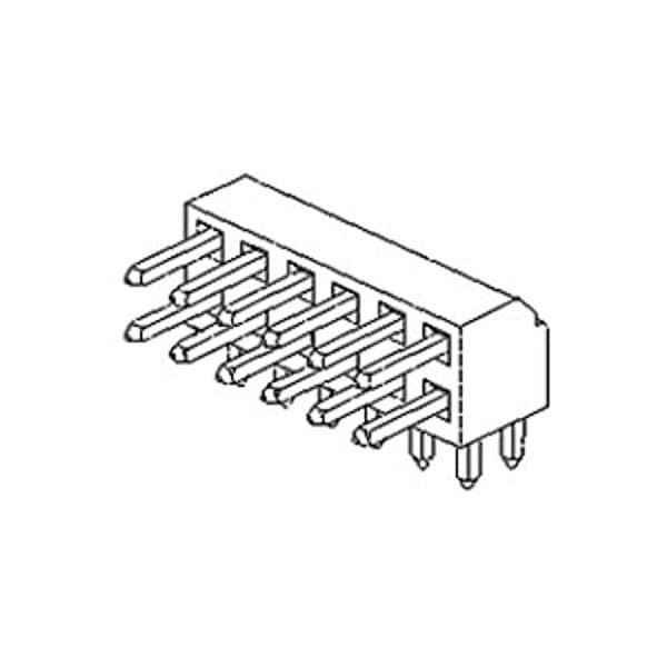 Molex Board Connector, 40 Contact(S), 2 Row(S), Male, Right Angle, 0.079 Inch Pitch, Solder Terminal,  - 877604016