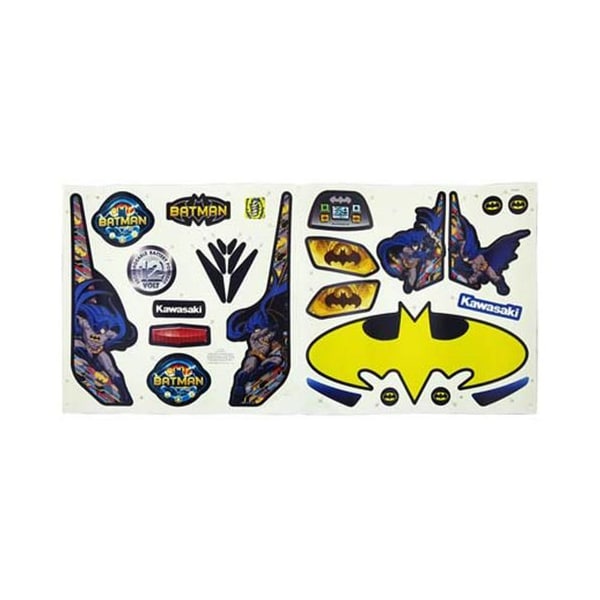 Ilc Replacement for Power Wheels Cdd22 DC Super Friends Kawasaki Batman ATV Label Sheet FOR KFX - CDD22 DC SUPER FRIENDS KAWASAKI BATMAN ATV LABEL