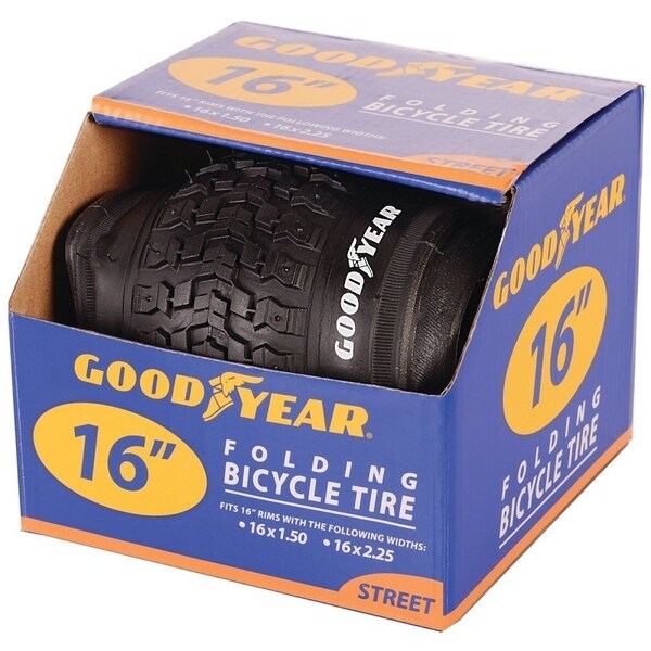 Kent 91052 Bike Tire, Folding, Black, For 16 x 112 to 214 in Rim - 91106