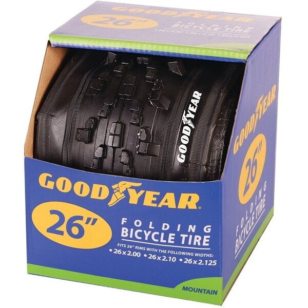 Kent 91059 Mountain Bike Tire, Folding, Black, For 26 x 2 to 210 to 218 in Rim - 91120