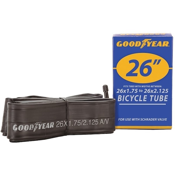 Kent Bicycle Tube, Butyl Rubber, Black, For 26 x 134 in to 218 in W Bicycle Tires - 91079