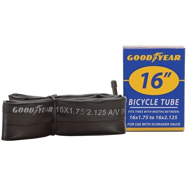 Kent Bicycle Tube, Butyl Rubber, Black, For 16 x 134 in to 218 in W Bicycle Tires - 91075