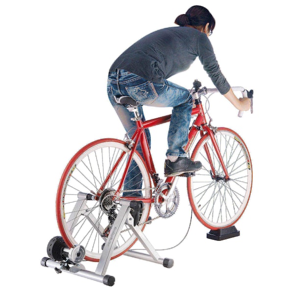 Leisure Sports Indoor Bicycle Trainer Stand, Silver - 881537FHI