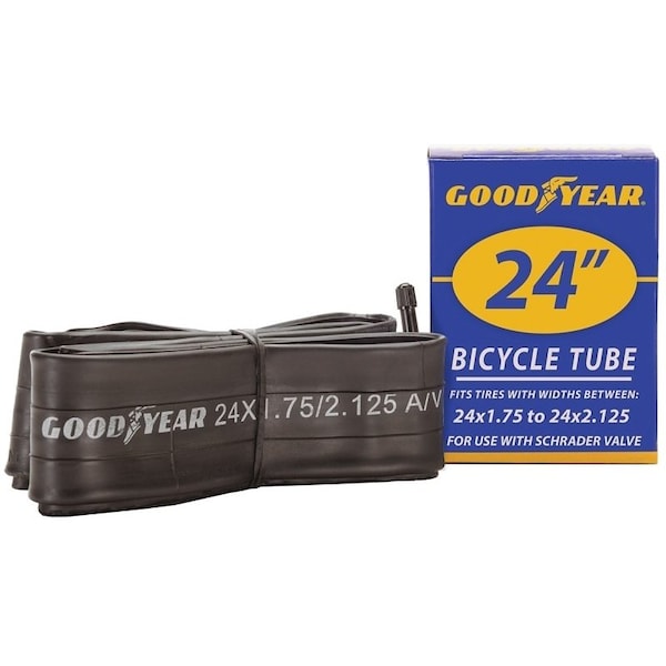 Kent Bicycle Tube, Butyl Rubber, Black, For 24 x 134 in to 218 in W Bicycle Tires - 91078