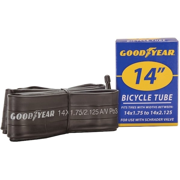 Kent Bicycle Tube, Black, For 14 x 134 in to 218 in W Bicycle Tires - 91074