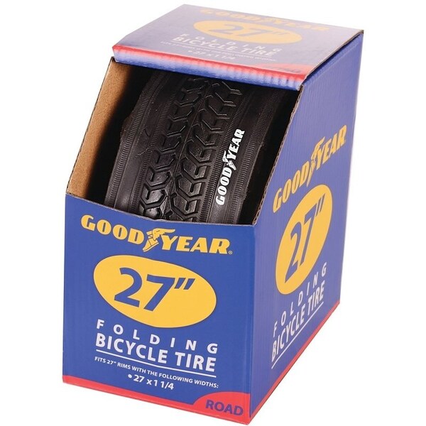 Kent 91063 Road Tire, Folding, Black, For 27 x 114 in Rim - 91128