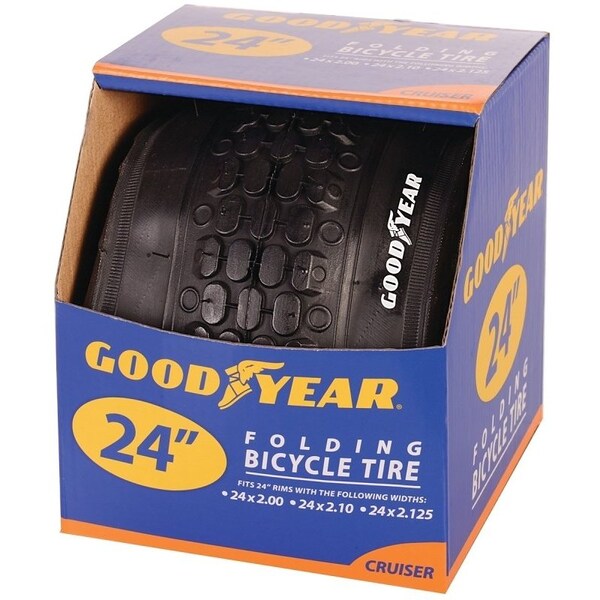 Kent 91058 Cruiser Tire, Folding, Black, For 24 x 2 to 210 to 218 in Rim - 91118