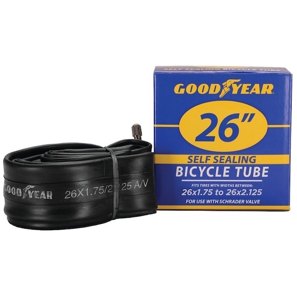 Kent Bicycle Tube, Self-Sealing, For: 26 x 1-3/4 in to 2-1/8 in W Bicycle Tires - 91087