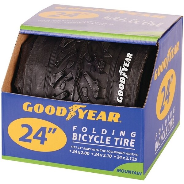 Kent 91057 Mountain Bike Tire, Folding, Black, For 24 x 2 to 210 to 218 in Rim - 91116