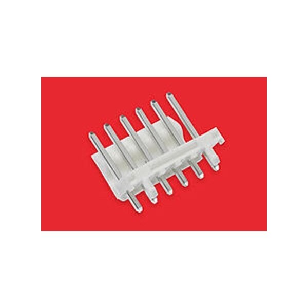 Molex Board Connector, 7 Contact(S), 1 Row(S), Male, Straight, Solder Terminal, Locking, White Insulator,  - 26606070